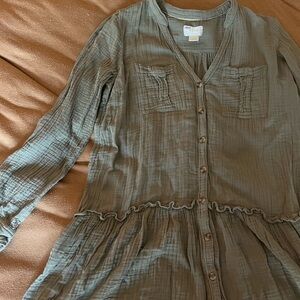 Anthropologie Maeve Olive dress
